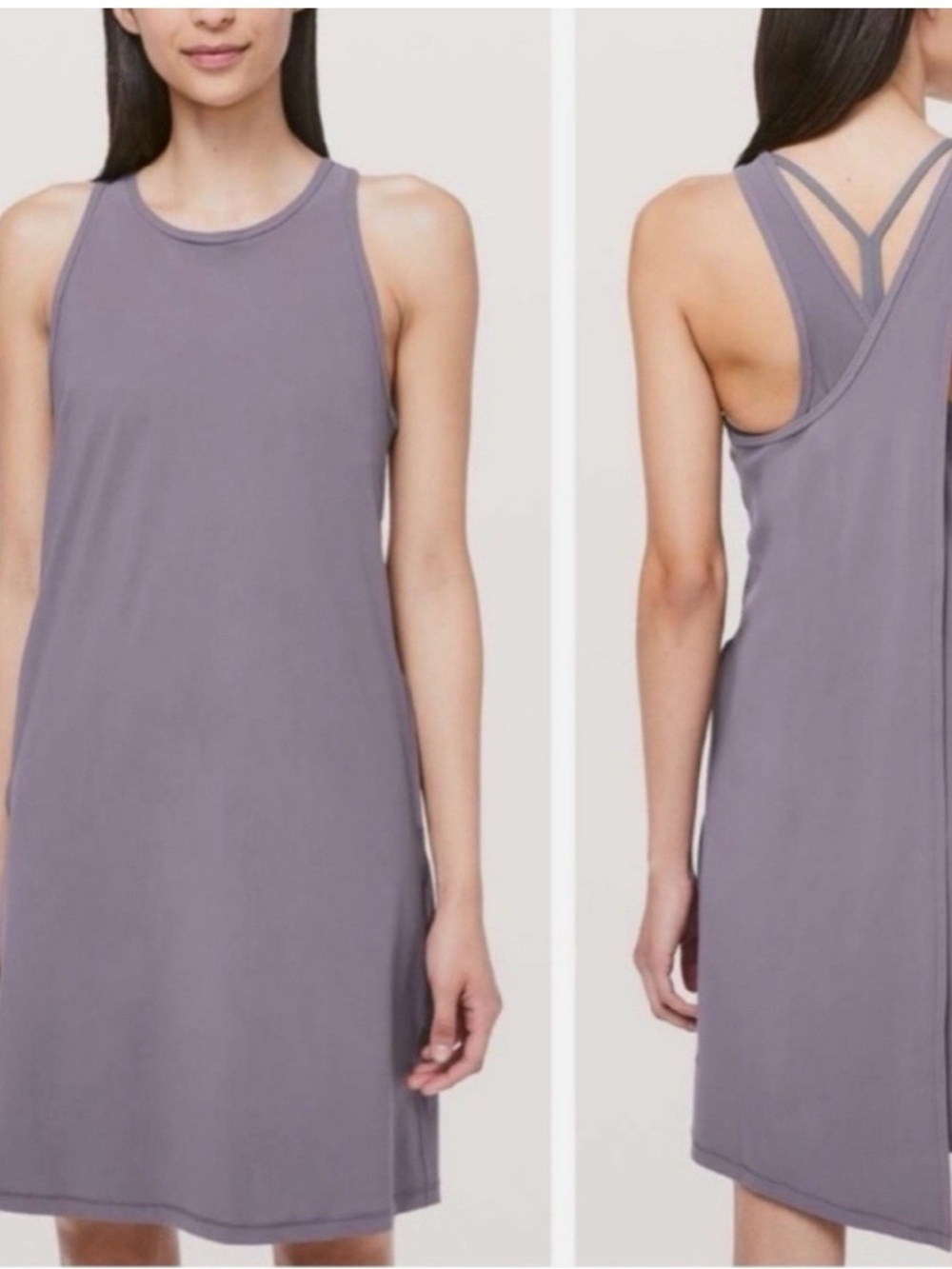 SOLD.   Lululemon Early Morning Dress Graphite Purple Mini Size 6.